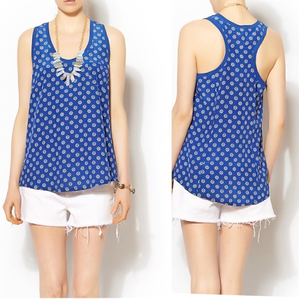 Joie Alicia Silk Top in Blue